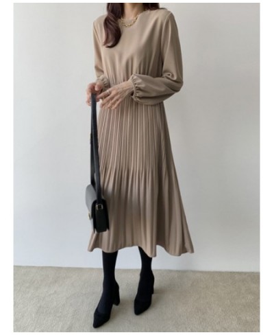 Summer Dresses for Women 2023 Solid Casual Streetwear Elegant Long Dresses Fashion LOOSE Long Sleeve Vintage Robe $47.45 - Dr...