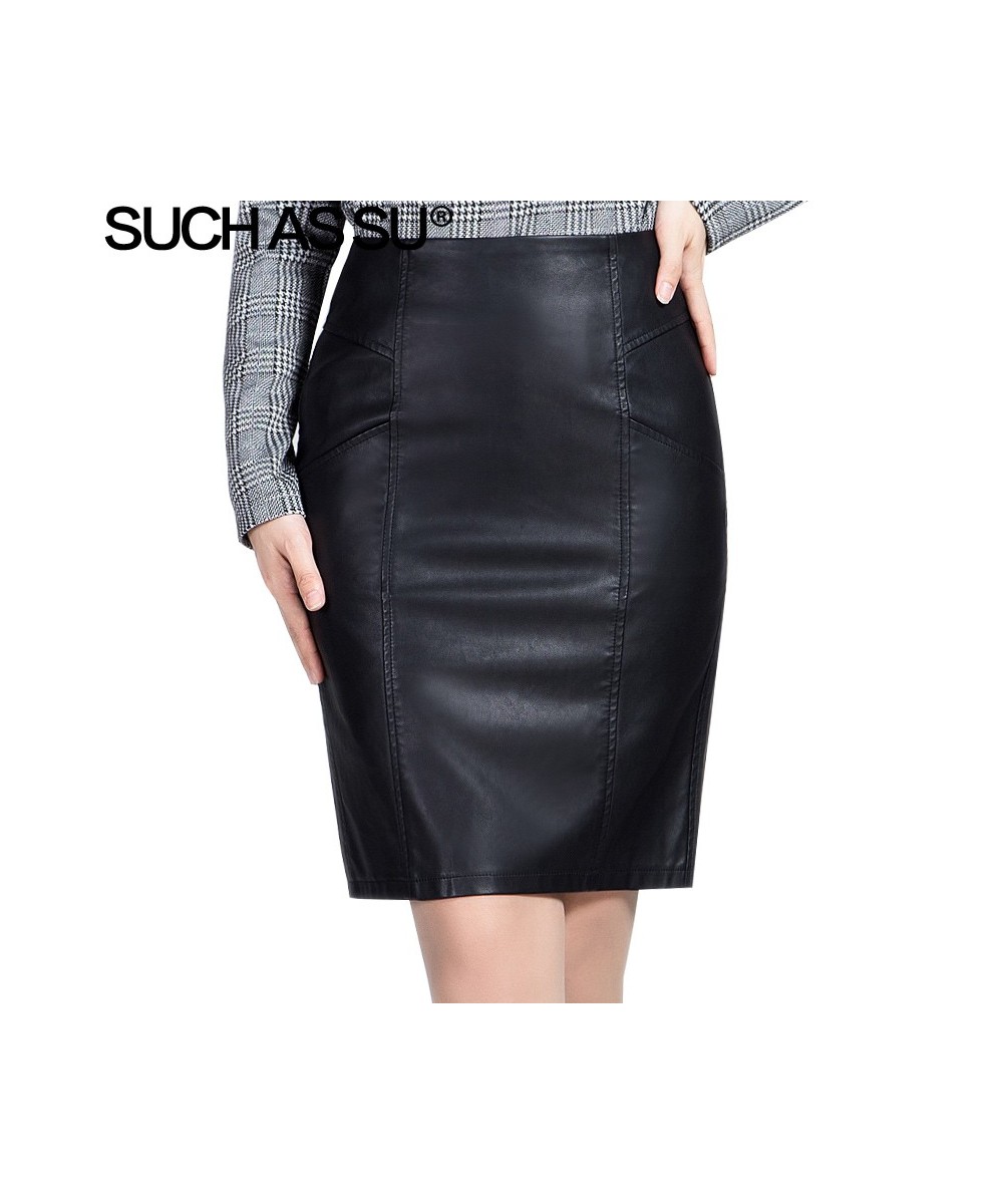 New Fashion 2023 Winter PU Leather Skirt Women Black High Waist Occupation Work Pencil S-5XL Plus Size Autumn Skirt $49.85 - ...