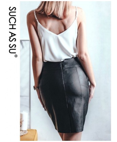 New Fashion 2023 Winter PU Leather Skirt Women Black High Waist Occupation Work Pencil S-5XL Plus Size Autumn Skirt $49.85 - ...