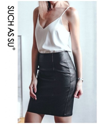 New Fashion 2023 Winter PU Leather Skirt Women Black High Waist Occupation Work Pencil S-5XL Plus Size Autumn Skirt $49.85 - ...