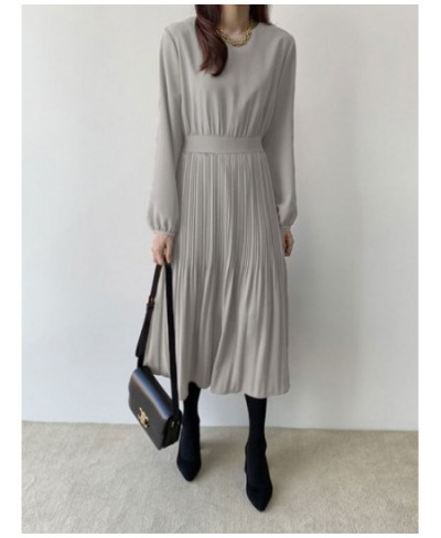 Summer Dresses for Women 2023 Solid Casual Streetwear Elegant Long Dresses Fashion LOOSE Long Sleeve Vintage Robe $47.45 - Dr...