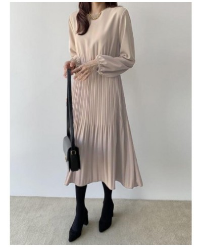 Summer Dresses for Women 2023 Solid Casual Streetwear Elegant Long Dresses Fashion LOOSE Long Sleeve Vintage Robe $47.45 - Dr...