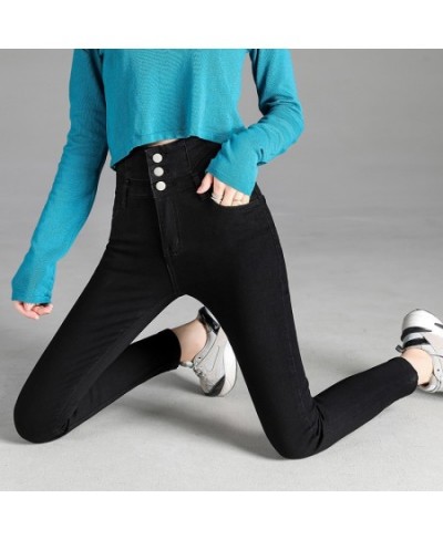 High-quality New Vintage High-waist Stretch Skinny Jeans Women's Fashion Stretch Button Pencil Pants Mom Casual Jeans Pants $...