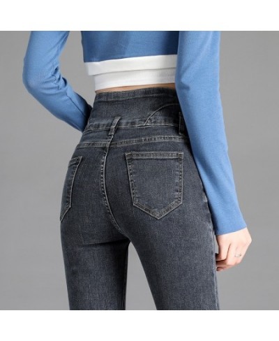 High-quality New Vintage High-waist Stretch Skinny Jeans Women's Fashion Stretch Button Pencil Pants Mom Casual Jeans Pants $...