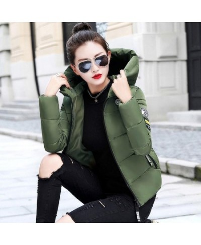 2022 Winter Parkas Women Jacket Hooded Thick Warm Short Jacket Cotton Padded Parka Basic Coat Female Outerwear Plus Size 5XL ...