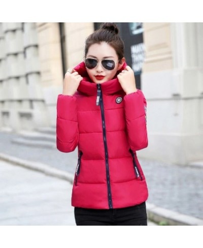 2022 Winter Parkas Women Jacket Hooded Thick Warm Short Jacket Cotton Padded Parka Basic Coat Female Outerwear Plus Size 5XL ...