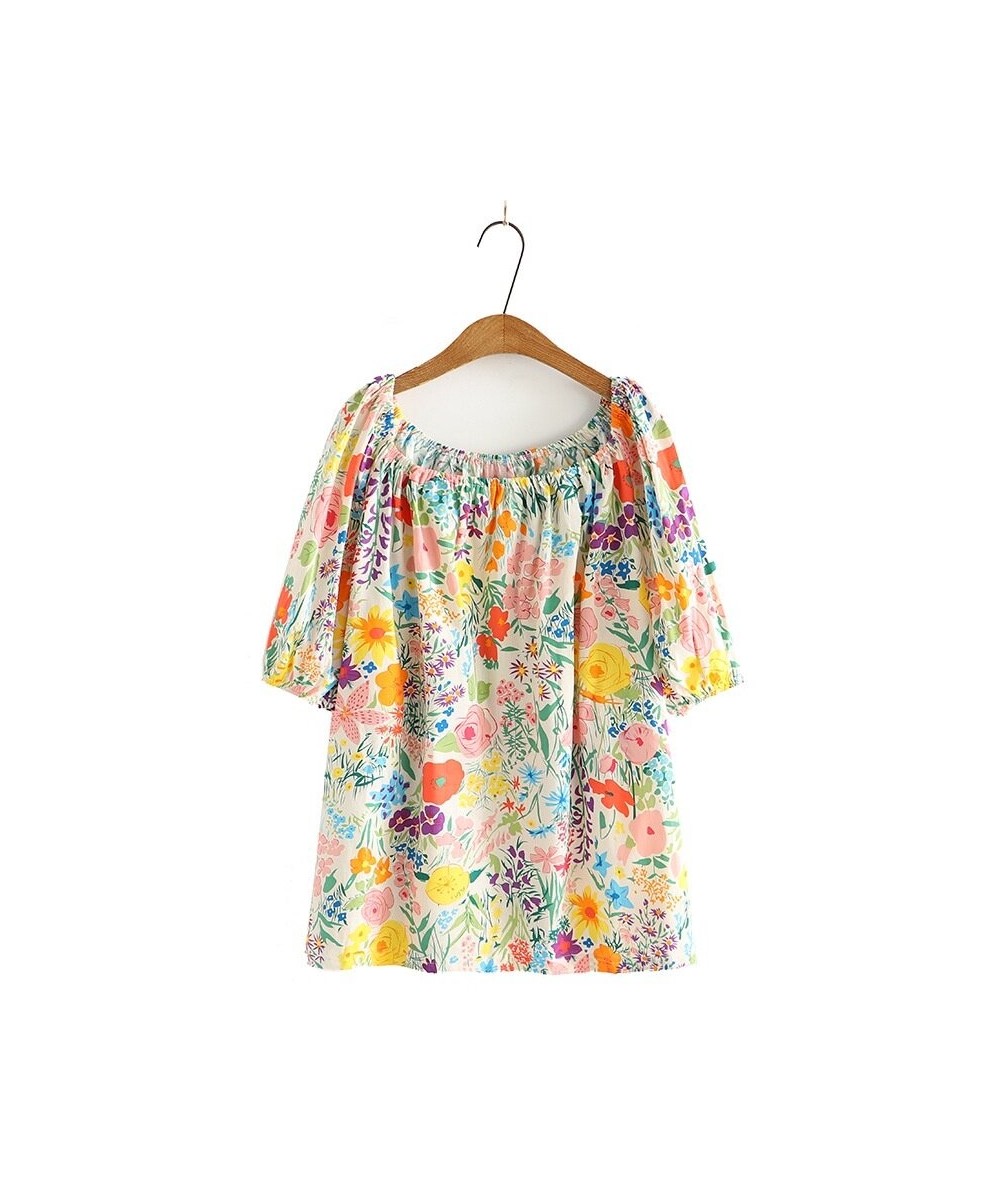 Plus Size 4XL-7XL Women's Slash Neck Summer T-Shirts Oversized A-line Vintage Tops $54.93 - Plus Size Clothes