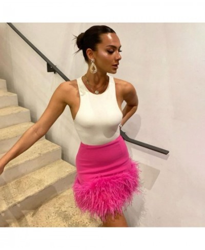 URBAN New Women's Party Dinner Tight Skirt Sexy Short Skirt Feather Package Hip Skirt $47.77 - Skirts