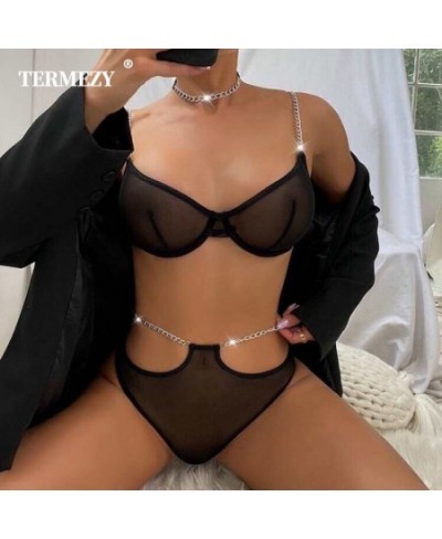 Sexy Ultra Thin Brassiere Black Panty French Shackles Lingerie Summer Women Underwear Push Up Bralette Fashion Bra & Brief Se...