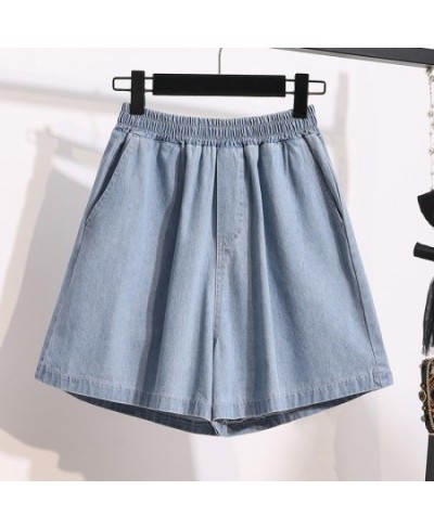 Women's Denim Shorts 2022 Casual Loose Harem Wide Leg Hot Shorts Elastic Waist High Shorts Big Jeans $30.07 - Jeans