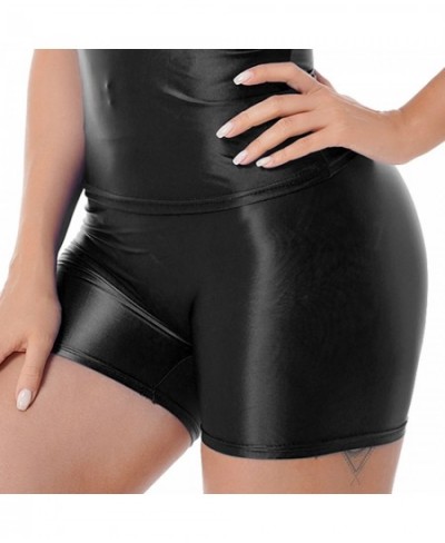 Glossy Seamless Biker Shorts Women Solid Push Up Fitness Shorts Mid Waist Clothing Workout Short Leggings Comfortable Female ...