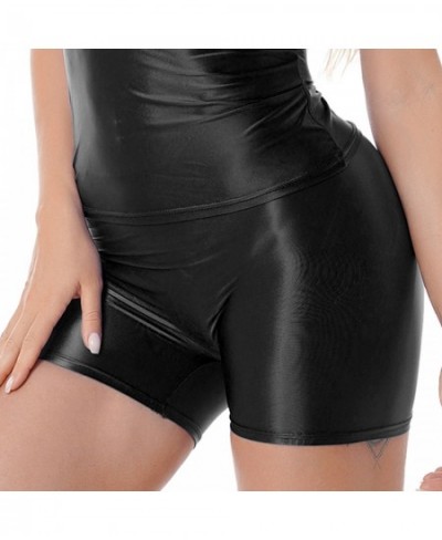 Glossy Seamless Biker Shorts Women Solid Push Up Fitness Shorts Mid Waist Clothing Workout Short Leggings Comfortable Female ...