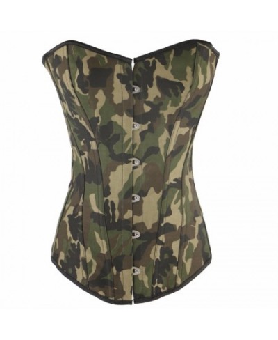 Slimming Waist Appliques Shapewear Camouflagr Bodysuit Green Corsets & Bustiers Army Corset S-3XL QF885 $34.73 - Underwear