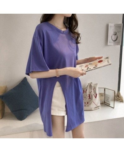 Fashion O-Neck Solid Color All-match Irregular T-Shirt Female Clothing 2023 Summer New Oversized Casual Tops Korean Tee Shirt...