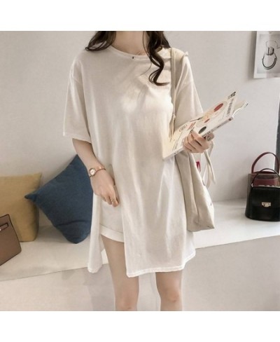 Fashion O-Neck Solid Color All-match Irregular T-Shirt Female Clothing 2023 Summer New Oversized Casual Tops Korean Tee Shirt...