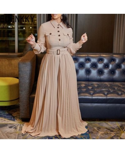 Plus Size Women's 2022 Autumn Winter New Long Sleeve Casual Pleated Wide-leg Foreign Trade Romper Wholesaleing $67.63 - Plus ...