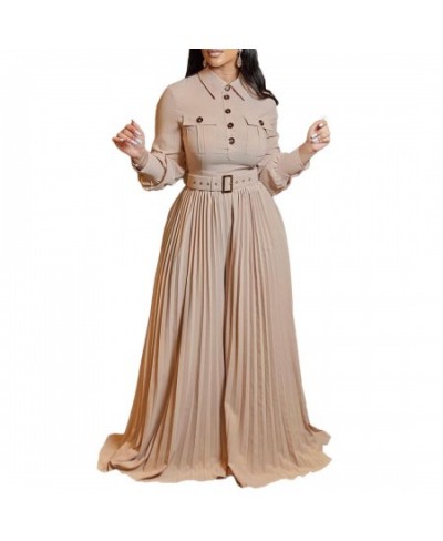 Plus Size Women's 2022 Autumn Winter New Long Sleeve Casual Pleated Wide-leg Foreign Trade Romper Wholesaleing $67.63 - Plus ...