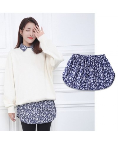 Women Autumn Layering Faux Top Sweep Mini Skirt Pastoral Style Retro Floral Print Shirt Extender False Hem Underskirt $20.98 ...