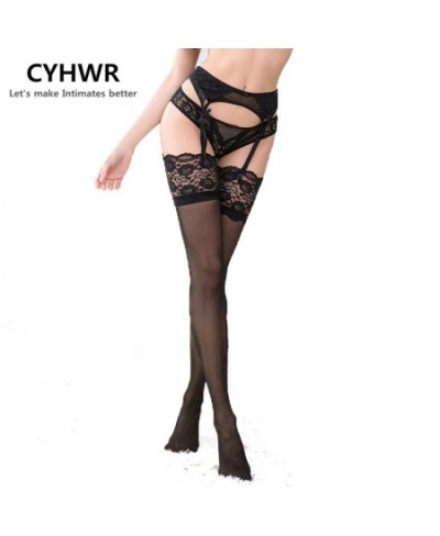 Sexy women lace Black/white Suspender Belt Wedding garter belts+stockings+panties 3pcs/lots $29.07 - Underwear