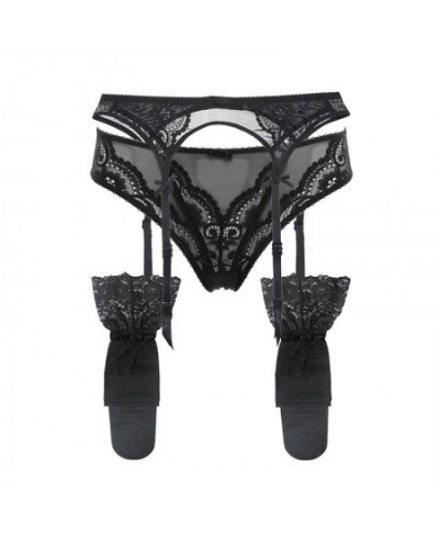 Sexy women lace Black/white Suspender Belt Wedding garter belts+stockings+panties 3pcs/lots $29.07 - Underwear