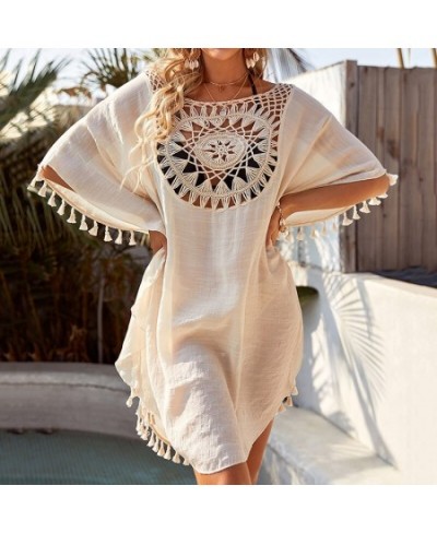 Swimsuit Cover Ups for Swimwear Women Beach Tunic Dress Cotton Summer Cover Up 2023 Pareo Coverups Black Kimono Tunics $32.40...