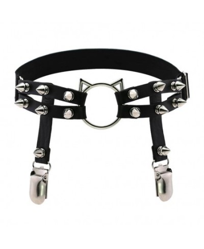 Women Sexy punk Leather Cat Garter Belt Elastic Leg Girl Harness Goth Accessories Body Gothic Rivet Anklet Thigh Garters $13....