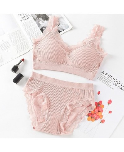 Sexy Lace Underwear Set Padded Bra Set Without Steel Ring Solid Women's Underwear Brassiere Comfortable Fitness Crop Top $19....