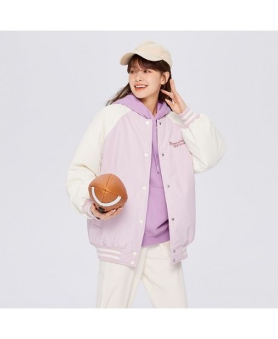 Cotton Jacket Women Waterproof Baseball Collar 2022 Winter New Oversize Windbrake Coat For Woman $83.46 - Jackets & Coats