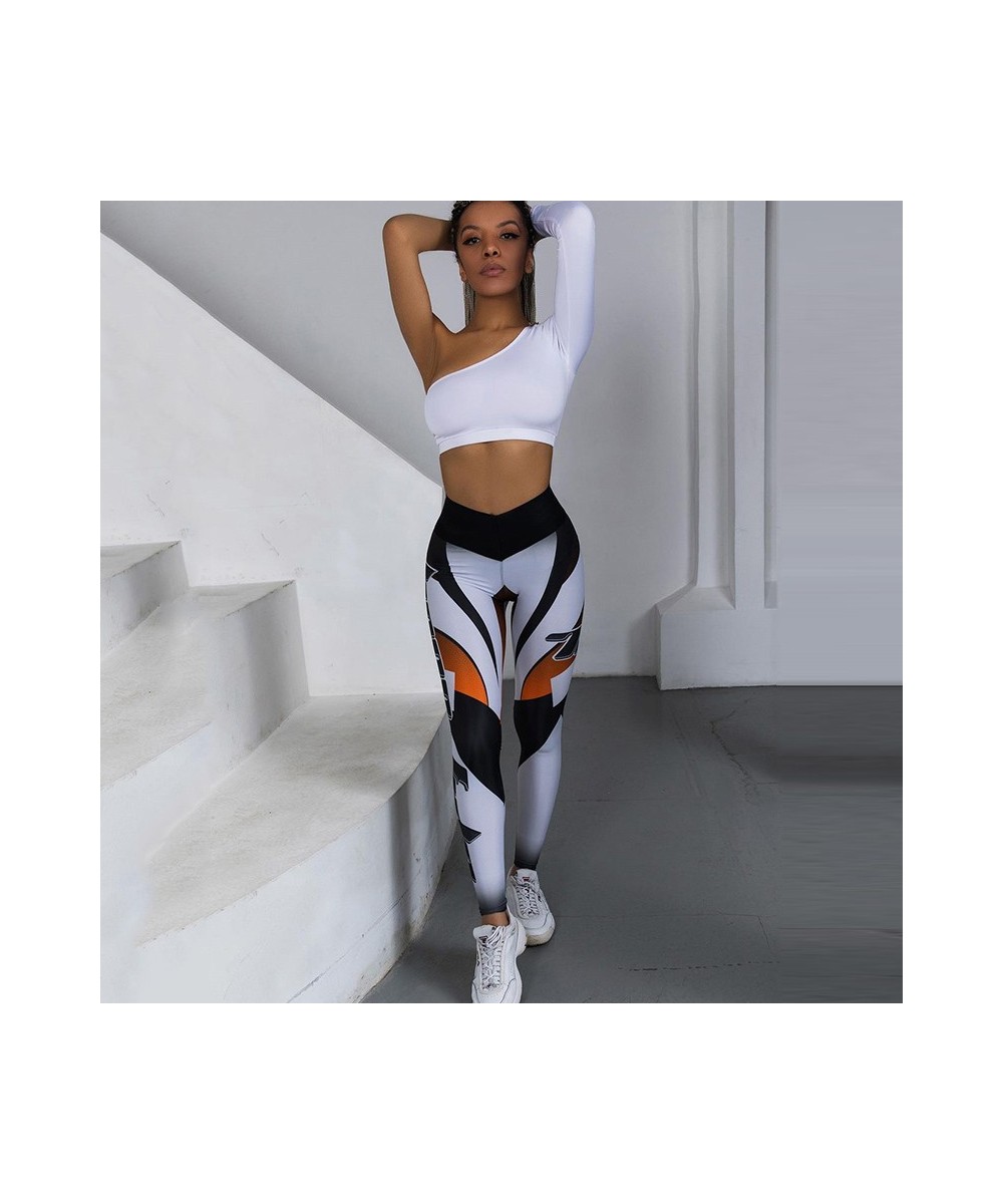 Contrast Color High Waisted Tight Sports Suits Women 2 Piece Set Casual Fashion Sexy Sportswear For Women $69.53 - Suits & Sets