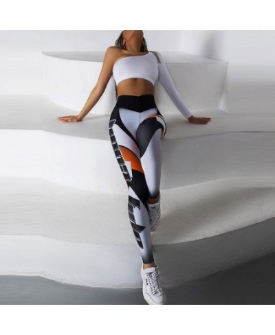 Contrast Color High Waisted Tight Sports Suits Women 2 Piece Set Casual Fashion Sexy Sportswear For Women $69.53 - Suits & Sets