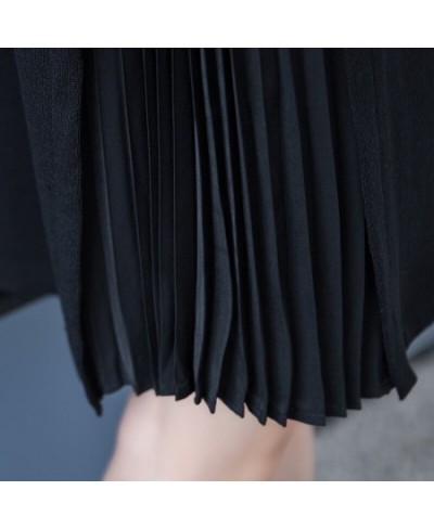 Summer T Shirt Dress Women 2023 fashion Half sleeve Ice silk O neck chain accessories long Pleated dress Tee Shirt Women $73....