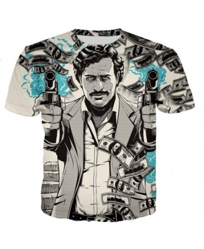 2023 New Narcos Pablo Escobar 3D Printed T-shirt Men Women Fashion Casual Tshirt Short Sleeve Streetwear Oversized Tops Tees ...