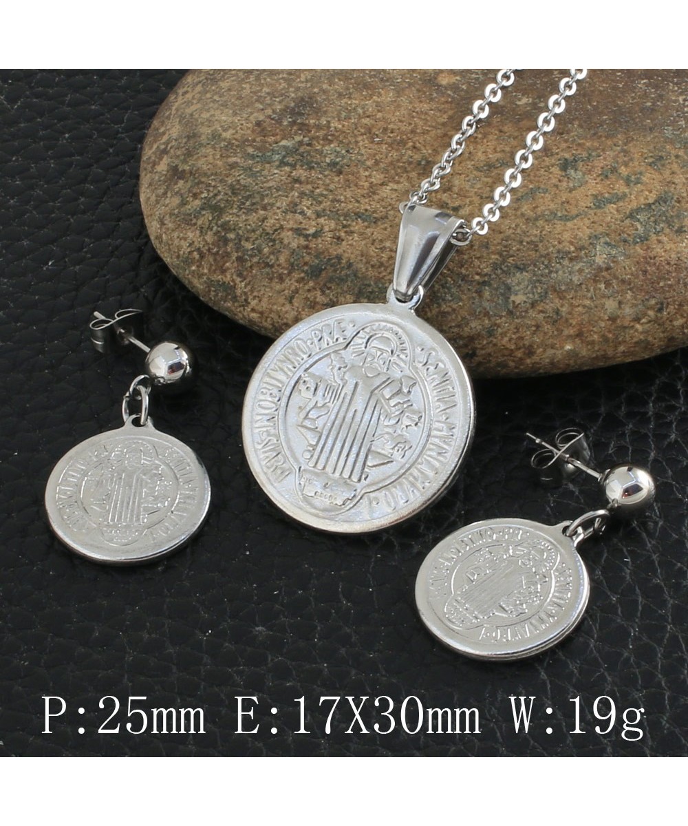 Fashion New Round Style Stainless Steel Jewelry Sets For Women Silver Color Pendants Necklace And Earrings SEUZBXBA $14.60 - ...