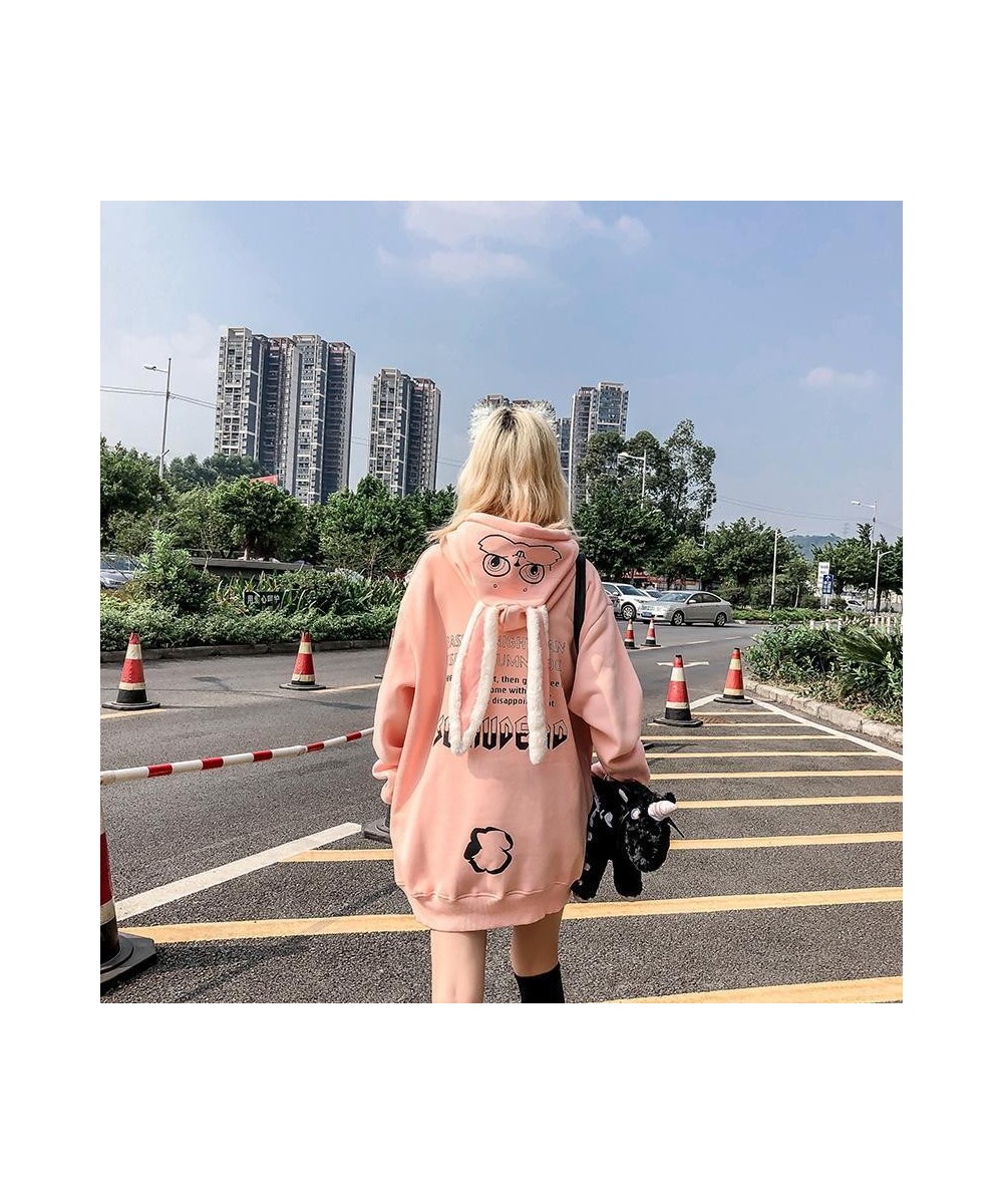 hoodies women Autumn Winter 2022 hoodies Couple ins Super Hot Cute Rabbit Ears Plush Thickened Sweater Coat for Men Wome top ...