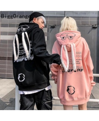 hoodies women Autumn Winter 2022 hoodies Couple ins Super Hot Cute Rabbit Ears Plush Thickened Sweater Coat for Men Wome top ...