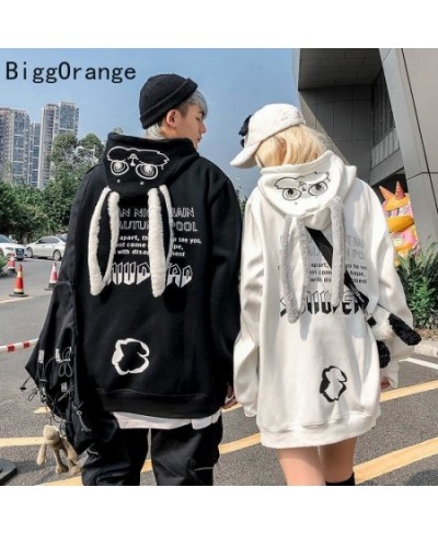 hoodies women Autumn Winter 2022 hoodies Couple ins Super Hot Cute Rabbit Ears Plush Thickened Sweater Coat for Men Wome top ...