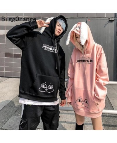 hoodies women Autumn Winter 2022 hoodies Couple ins Super Hot Cute Rabbit Ears Plush Thickened Sweater Coat for Men Wome top ...