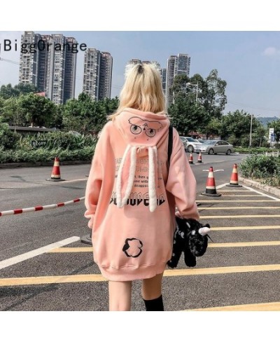 hoodies women Autumn Winter 2022 hoodies Couple ins Super Hot Cute Rabbit Ears Plush Thickened Sweater Coat for Men Wome top ...