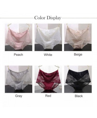 Women's Lace Underwear Sexy Hollow Out Panties Girls High Rise Briefs Soft Modal Solid Color Ladies Lingerie Big Size $13.44 ...