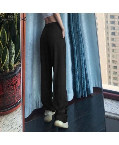 Women's Silm Solid Color Versatile Commuter Classic Fashion Trend High Waist Loose Hollow Out Thin Wide Leg Pants $37.56 - Pa...