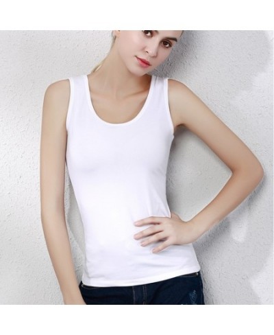 Women Clothing Sleeveless Summer Tops For Woman Cottton Casual Women T-shirts O-NECK Tank for girls Solid Clothes for Lady $3...