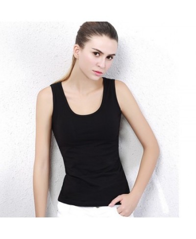 Women Clothing Sleeveless Summer Tops For Woman Cottton Casual Women T-shirts O-NECK Tank for girls Solid Clothes for Lady $3...