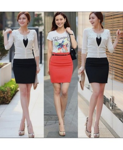 New Fashion Women Spring Summer Autumn Skirt High Waist Pencil Skirt Female Short Formal Skirt Skirts Women LY12 $48.71 - Skirts