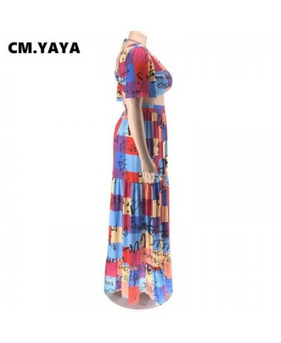 Women Plus Size Set Tie Dye Crop T-shirt A-line Long Skirts Two Piece Sets Ladies Fashion Outfits Casual Streetwear Fall $40....