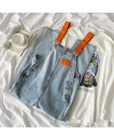 Fashion Design High Waist Women Denim Pants Jumpsuit 2022 Spring Autumn Straight Loose Female Overalls Straps Jeans Streetwea...