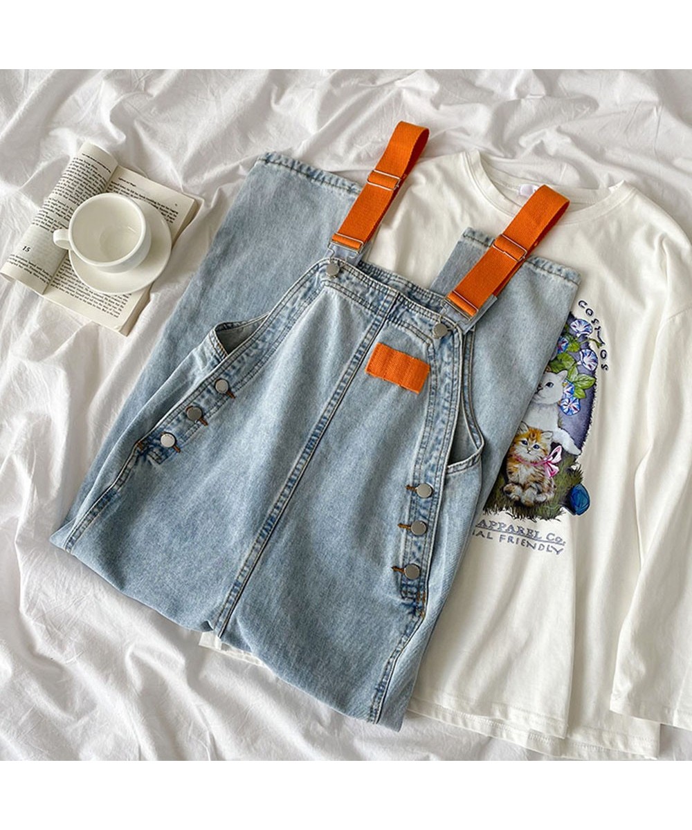 Fashion Design High Waist Women Denim Pants Jumpsuit 2022 Spring Autumn Straight Loose Female Overalls Straps Jeans Streetwea...