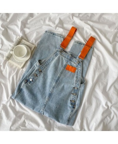 Fashion Design High Waist Women Denim Pants Jumpsuit 2022 Spring Autumn Straight Loose Female Overalls Straps Jeans Streetwea...