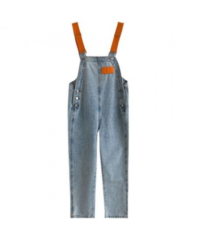 Fashion Design High Waist Women Denim Pants Jumpsuit 2022 Spring Autumn Straight Loose Female Overalls Straps Jeans Streetwea...