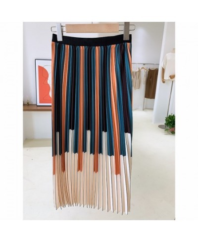 2023 Spring Women Pleated Skirts Elastic High Waist Piano Print Skirt Women Chiffon A-Line Skirts Jupe Femme Saia Falda Mujer...