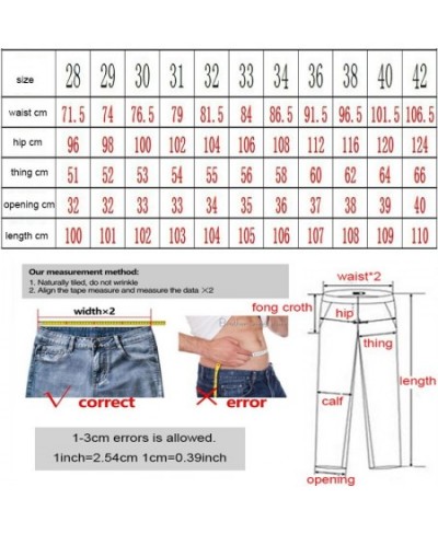 New Men's Design Denim Jeans Large Size slim-fitting Straight Hole Patch Embroidery Pattern Fashion Men's Jeans $63.43 - Jeans